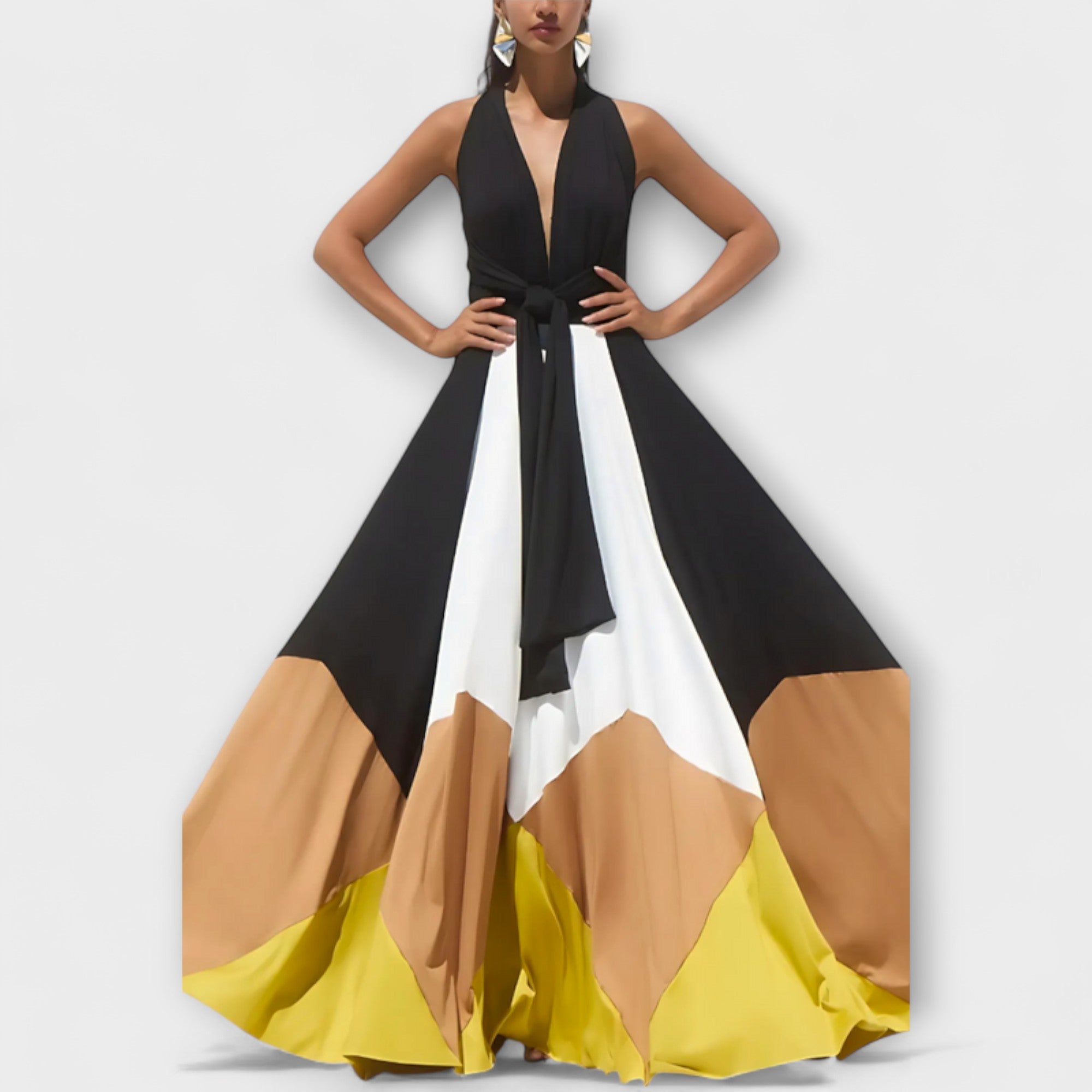 Nava - Long Dress with Open Back