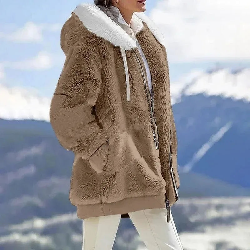 Frances™ | Women’s Winter Jacket with Hood and Zipper