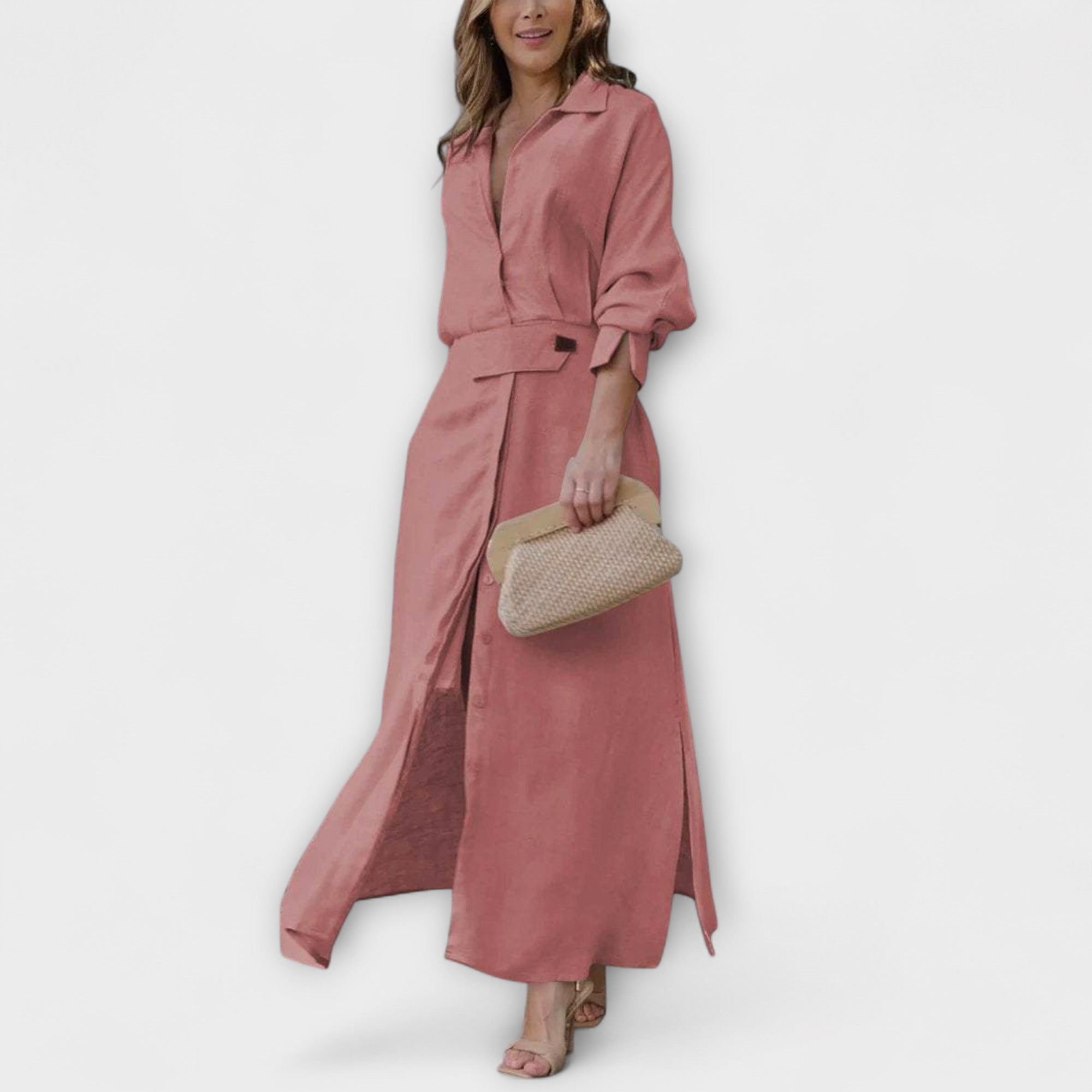 Jeanette - Maxi Dress with V-Neck