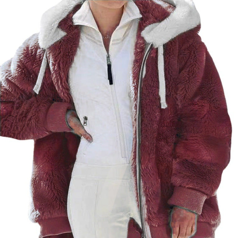 Frances™ | Women’s Winter Jacket with Hood and Zipper