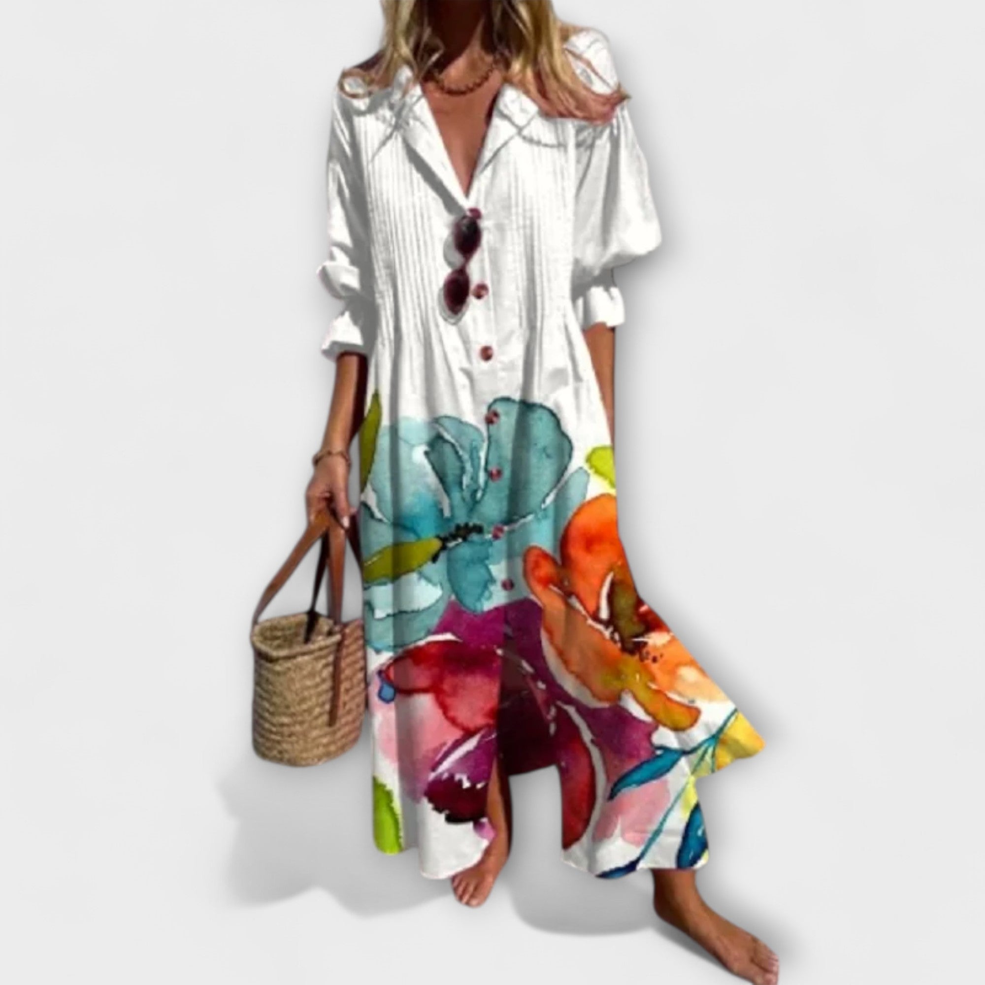 Lila - Flattering Maxi Dress with Tummy Coverage