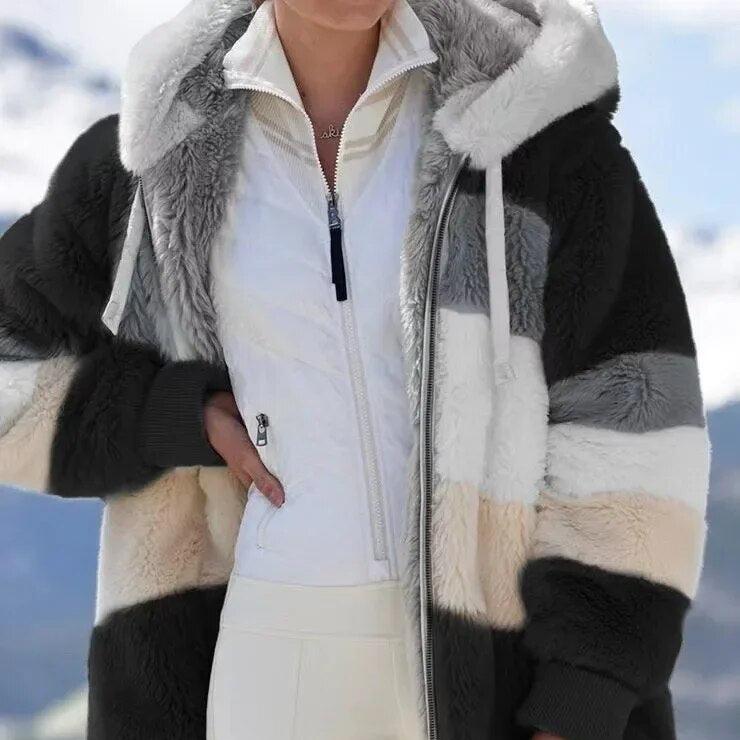 Frances™ | Women’s Winter Jacket with Hood and Zipper