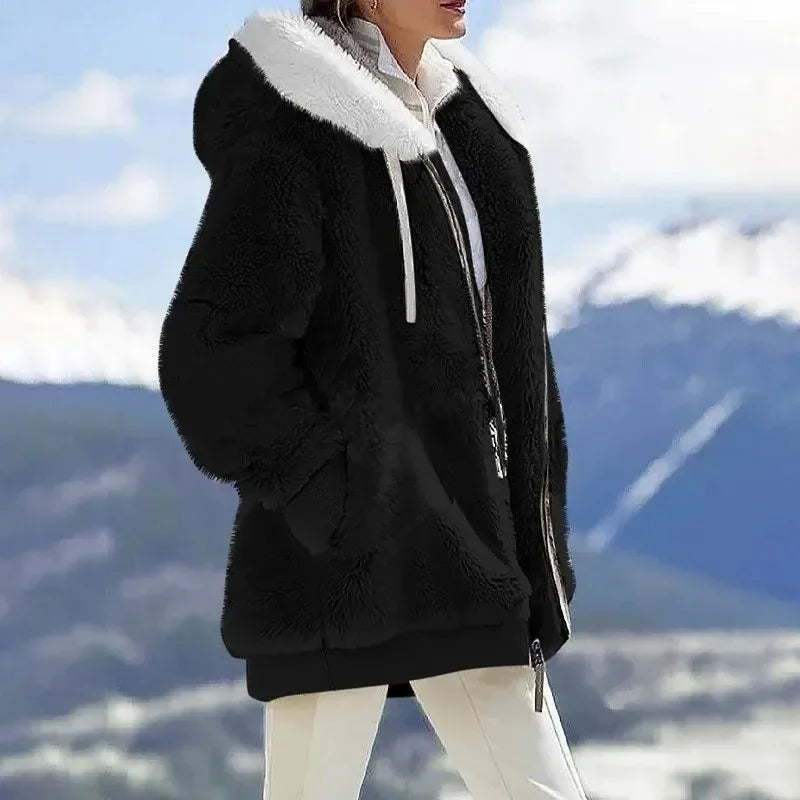 Frances™ | Women’s Winter Jacket with Hood and Zipper