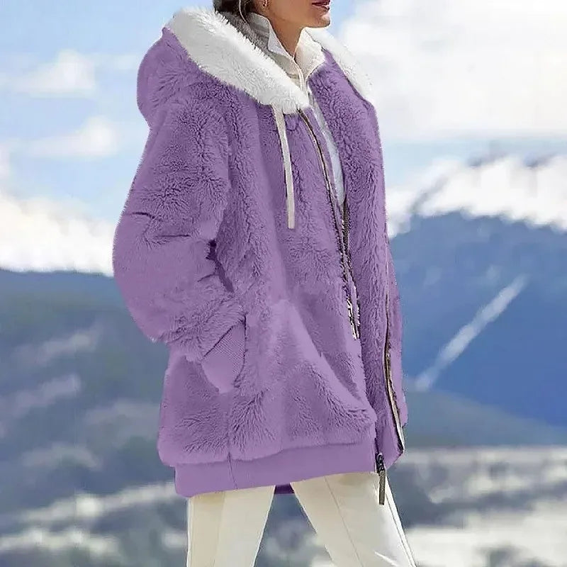 Frances™ | Women’s Winter Jacket with Hood and Zipper